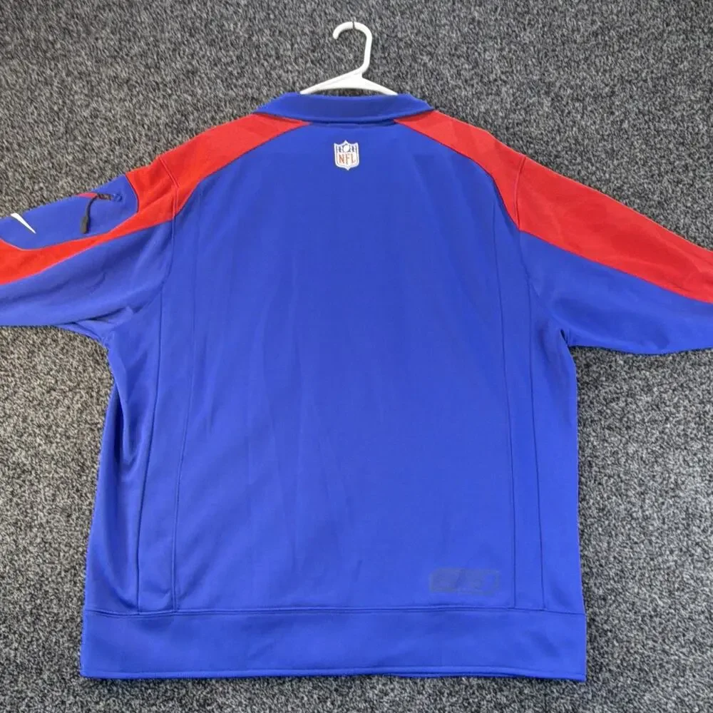Nike New York Giants NFL Dri-FIT Full Zip Jacket Blue Red, Men's XL
